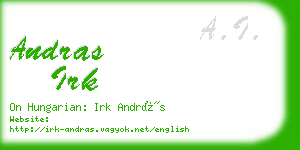 andras irk business card